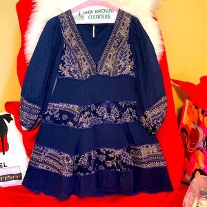 Free People Boho Puff Sleeve Dress